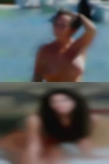 Women looking for underwater