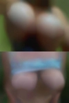 Naked woman kissing